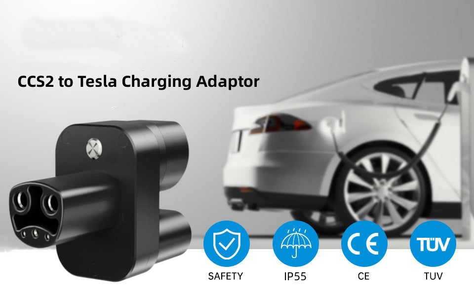 Ccs2 a adaptadores de cargadores de vehículos eléctricos tesla, 400A ccs2 combinados convertidor Tesla
