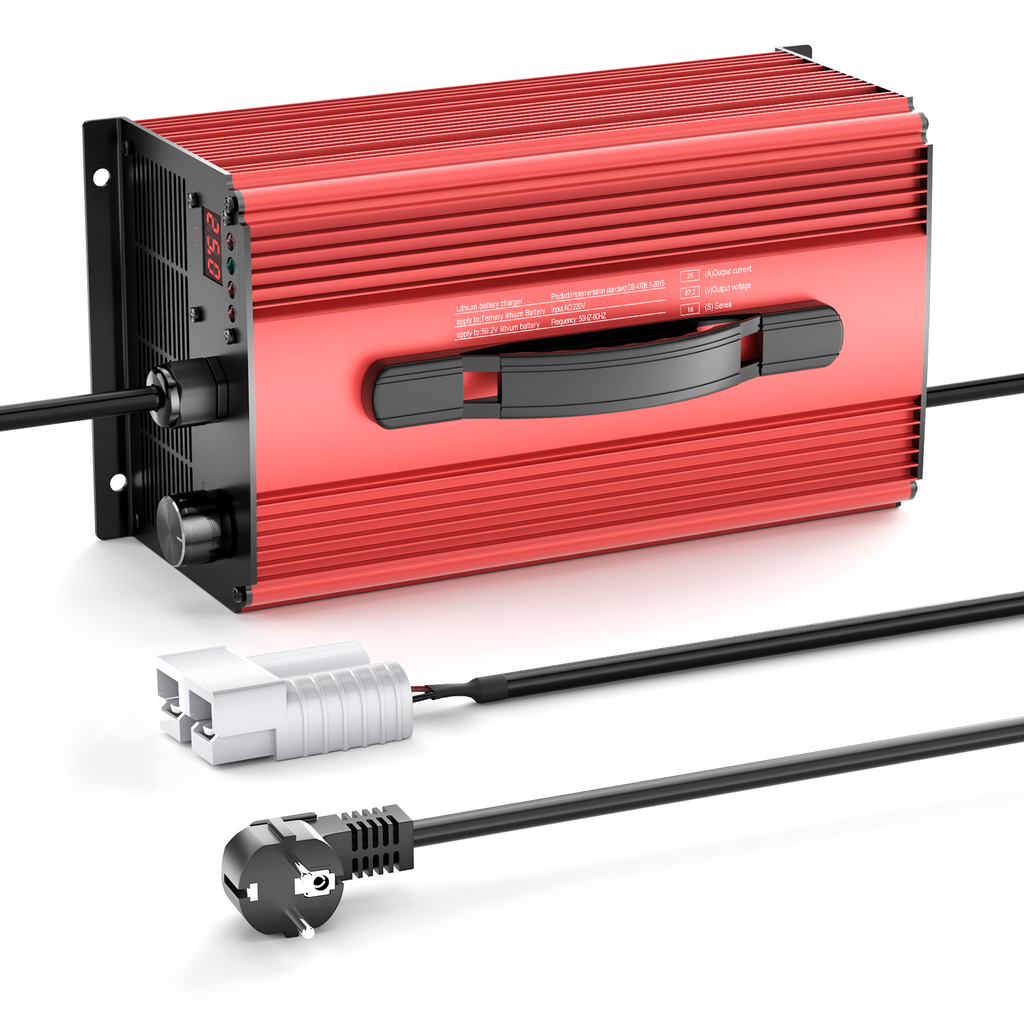 NOEIFEVO 88.2V 25A litiumbatteriladdare för 77.7V (72V) 21S litium-Li-jon-Lipo-batteri, LCD-display, justerbar ström, laddare för elcykel, scooter, elmotorcykel