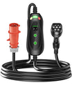 Noeifevo Type 2 Mobil EV Wallbox, 11KW 3-fas CEE16A Justerbar Laddningskraft EV-laddare, 5m/10m/15m EV-laddkabel för Model Y/3, ID.3/4/5, MG4, EX30, e-up, e-tron, Zoe och andra elbilar.
