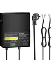 NOEIFEVO 12V 20A 2-bankový (10A/banka) univerzální nabíječ baterií, 12V vodotěsná nabíječka LiFePO4 lithium-olověných baterií pro obytný vůz, loď, motocykl, sekačku, trollingový motor a olověnou baterii