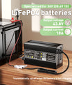 Noeifevo 43.8V 10A LiFePO4 batteriladdare för 36V 38.4V 12S LiFePO4 batteri
​