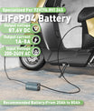 NOEIFEVO 87.6V 8A Lithium-LiFePO4-batterilader til 76.8V 24S LiFePO4-batteri, LCD-display, justerbar strøm, oplader til golfbiler, trollingmotorer, både og campingvogne