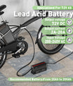 NOEIFEVO 72V 2A-20A Caricabatterie Regolabile per Batterie al Piombo, AGM, Gel, Caricabatterie per Golf Cart, Display LED