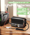 NOEIFEVO 58.4V 10A LiFePO4 Caricabatteria per 51.2V(48V) 16S LiFePO4 Batteria