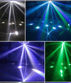 3-in-1 DMX RGBW Party-Licht, LED Laser Stroboskop Disco DJ Beam Spot Bühnenbeleuchtung, Tanzclub Hochzeit Schmetterlingslicht