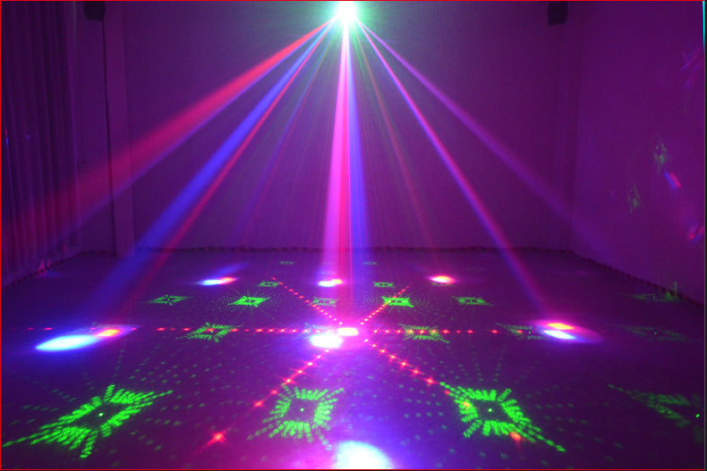 3-in-1 DMX RGBW Party-Licht, LED Laser Stroboskop Disco DJ Beam Spot Bühnenbeleuchtung, Tanzclub Hochzeit Schmetterlingslicht