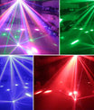 3-in-1 DMX RGBW Party-Licht, LED Laser Stroboskop Disco DJ Beam Spot Bühnenbeleuchtung, Tanzclub Hochzeit Schmetterlingslicht