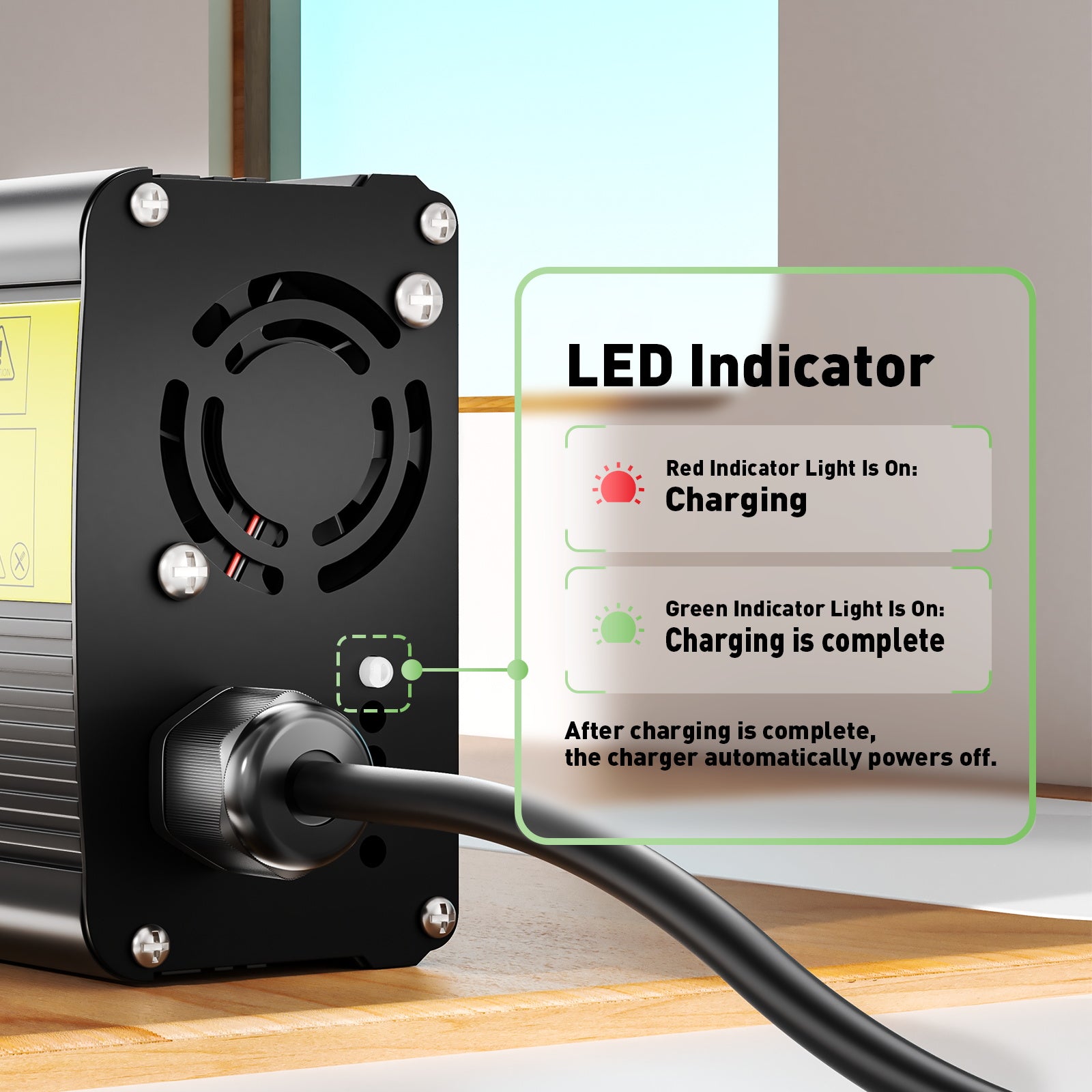 NOEIFEVO Cargador de batería de litio de 58,8 V 4 A para batería de 48 V 51,8 V 14 S, cargador de motocicleta para dispositivo eléctrico de scooter de bicicleta eléctrica.