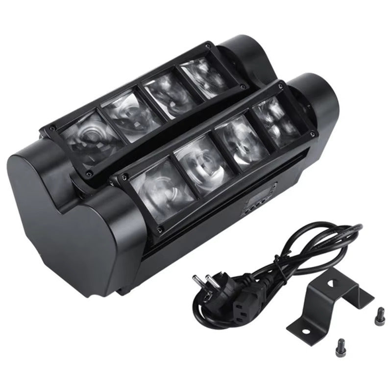 Mini-Spider-Licht 80W RGBW LED-Bewegungskopf-Scheinwerfer Spider Beam Bühnenbeleuchtung DMX512 für KTV, Disco, Party, DJ und Hochzeiten