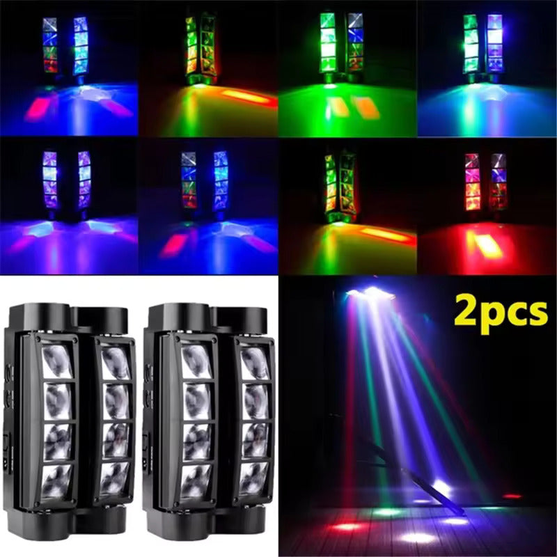 Mini-Spider-Licht 80W RGBW LED-Bewegungskopf-Scheinwerfer Spider Beam Bühnenbeleuchtung DMX512 für KTV, Disco, Party, DJ und Hochzeiten