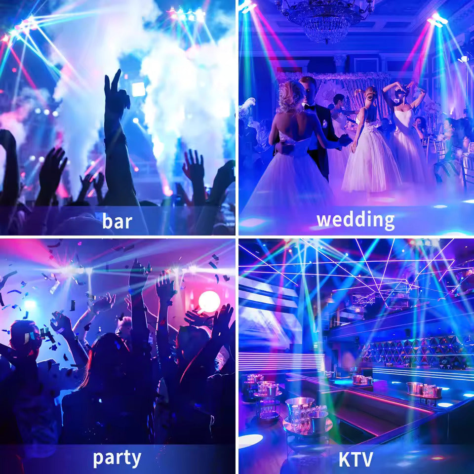 Mini-Spider-Licht 80W RGBW LED-Bewegungskopf-Scheinwerfer Spider Beam Bühnenbeleuchtung DMX512 für KTV, Disco, Party, DJ und Hochzeiten