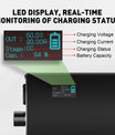 NOEIFEVO 60V 2A-20A Caricabatterie Regolabile per Batterie al Piombo, AGM, Gel, Caricabatterie per Golf Cart, con Display LED

