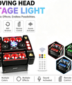 80W 6Arm RGB Partylicht 360° Moving Head DJ Bühnenstrahler DMX512 & Musiksteuerung Disco Licht für Club Party Konzert Bar Weihnachten