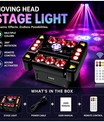 80W 6Arm RGB Partylicht 360° Moving Head DJ Bühnenstrahler DMX512 & Musiksteuerung Disco Licht für Club Party Konzert Bar Weihnachten