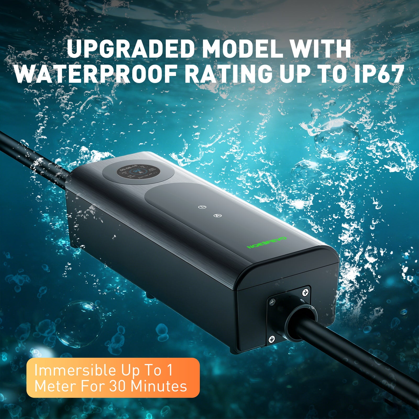 NOEIFEVO 2026 Pro Mobile Wallbox 22kw mit app, e auto CEE 32A auf Typ 2 Ladekabel, 3-phasig EV Ladegerät für Allen EVs(IEC 62196-2) & PHEVS