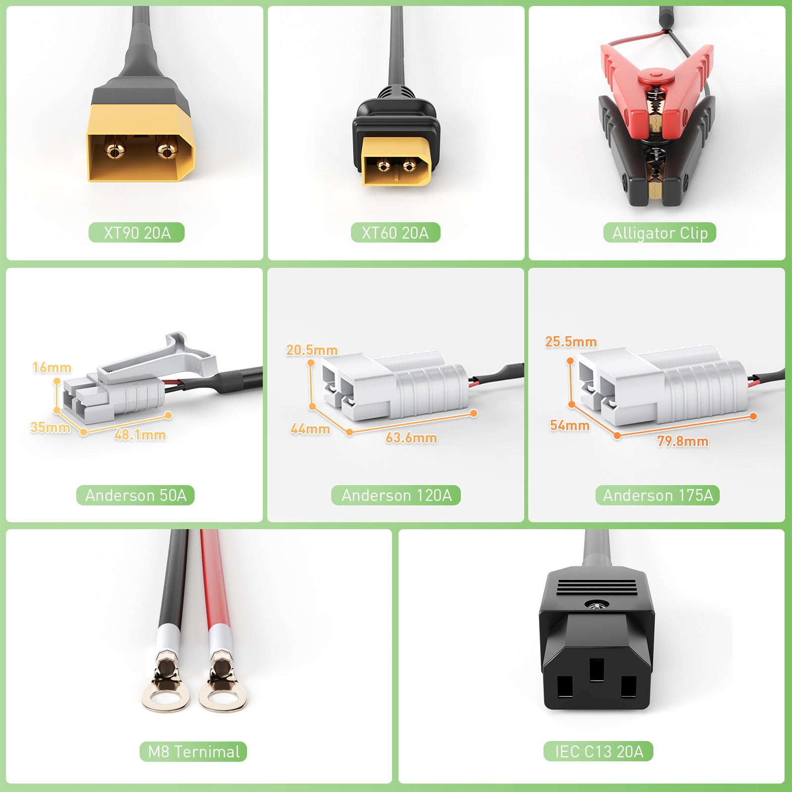 NOEIFEVO 58.4V 2-20A Lithium-LiFePO4-oplader til 51.2V 16S LiFePO4-batteri, LCD-skærm, justerbar strøm, oplader til golfvogne, trollingmotor, båd og campingvogne