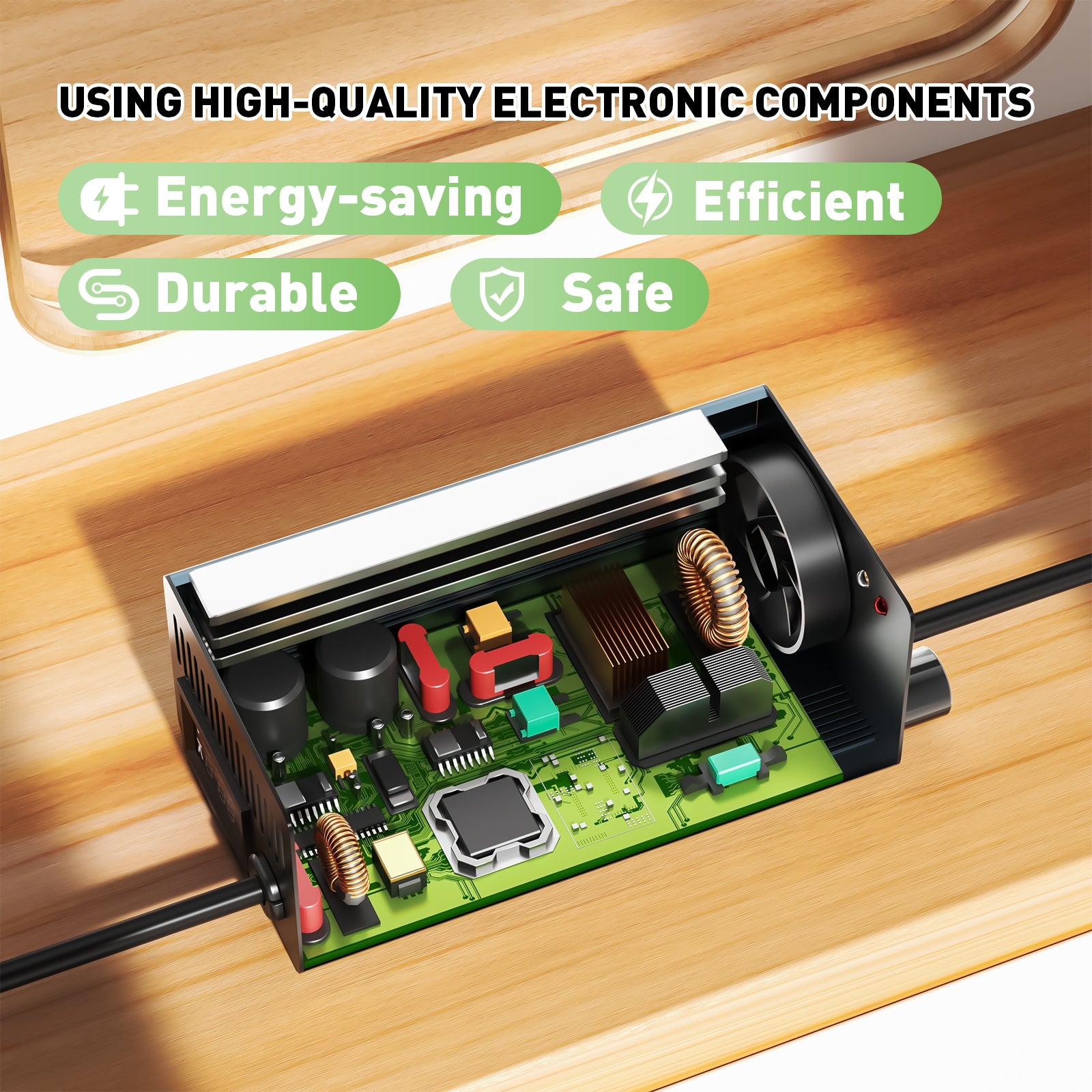 NOEIFEVO 54,6V 8A 13S Lithium-Batterijlader voor 13S 48,1V Li-Ion-batterijen, Stroominstelling 1-8A, Langzaam opladen en snel opladen (MLC1300)