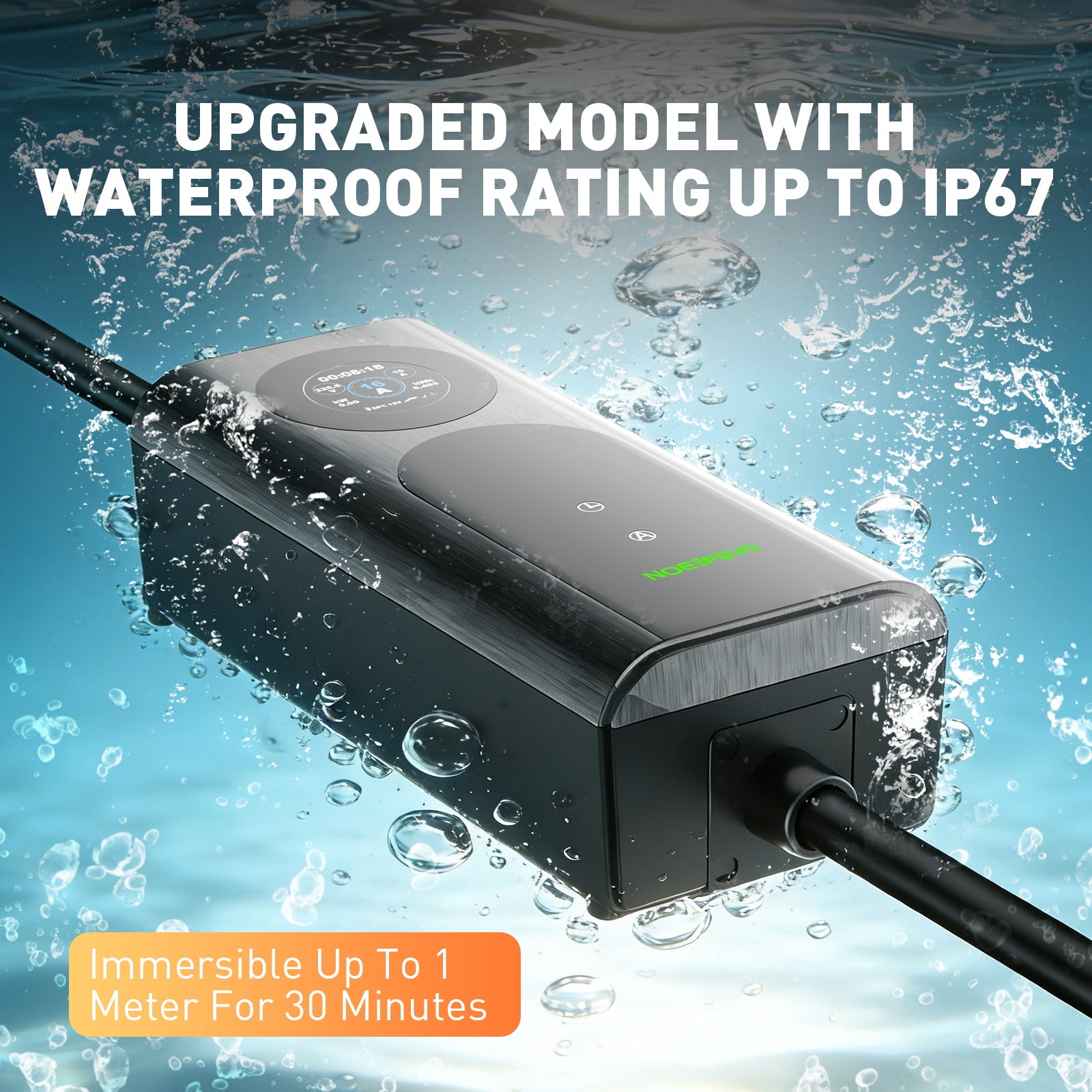 NOEIFEVO 2026 Pro Typ 2 Ladekabel Schuko 220V, 3,7kW Mobile Wallbox mit APP, 6-16A 1-phasig Ladekabel e auto  für Allen EVs(IEC 62196-2) & PHEVS