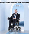 Elektrorollstuhl – 13.6kg,300W Motor, abnehmbarer Lithium-Akku, elektromagnetische Bremse, 100kg Tragkraft,Leicht Rollstuhl Elektrisch Faltbar ideal für Reisen & Alltag