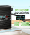 NOEIFEVO 42V 10A Litiumladdare för 10S 37.0V Batteri, LED-display, Aluminiumhus, Fläkt