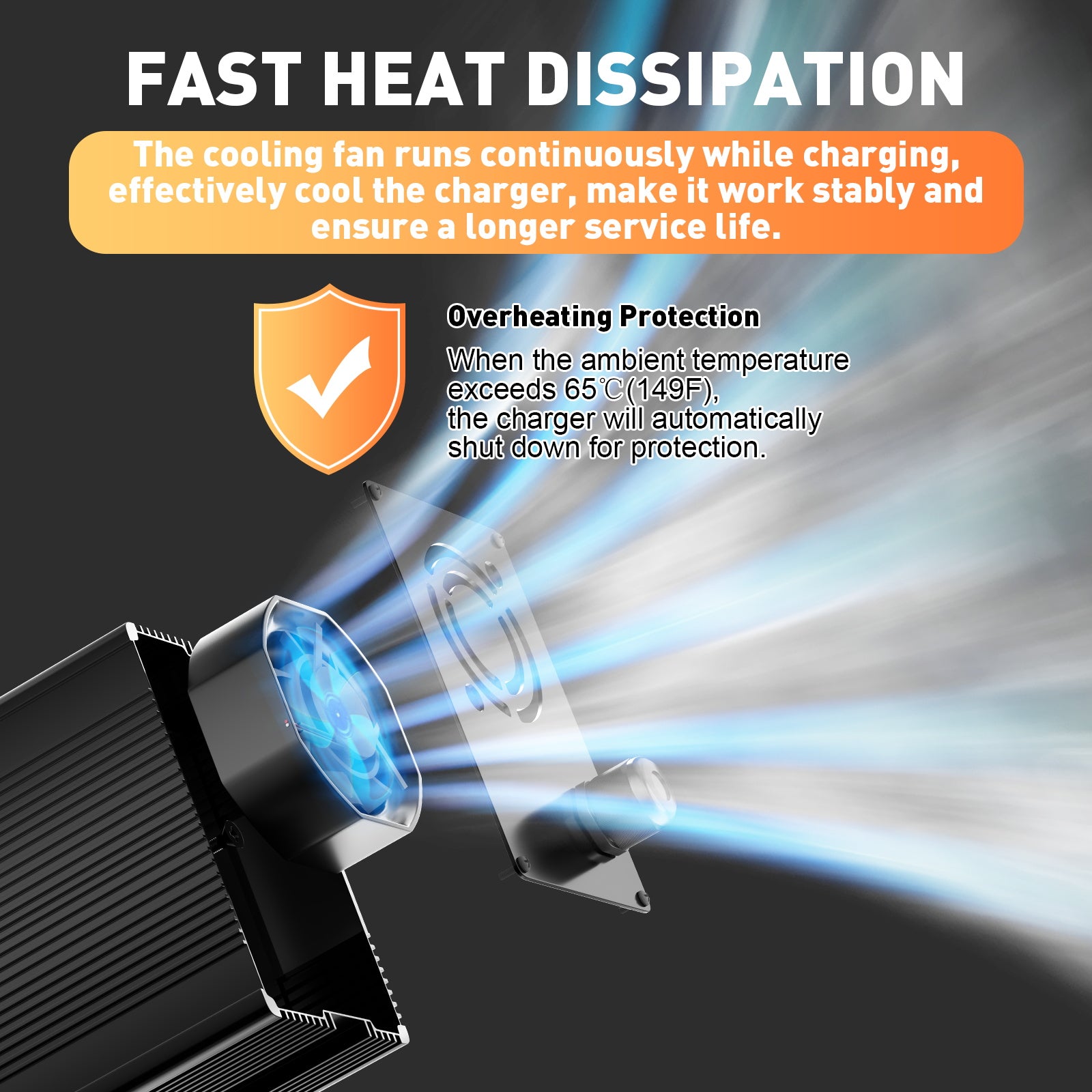 Noeifevo 29.2V 15A LiFePO4 batterijlader voor 24V 25.6V lithium batterij, 0V BMS activering, automatische uitschakeling met volledige bescherming