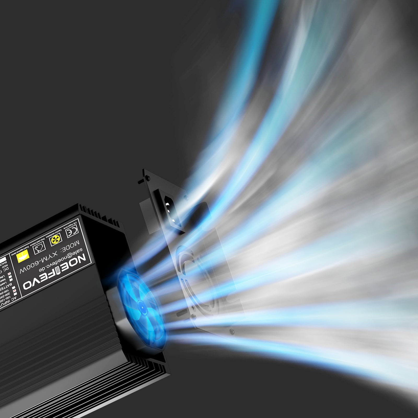 Noeifevo 29.2V 20A LiFePO4 batterijlader voor 24V 25.6V lithium-ionbatterij, 0V BMS-activering, automatische uitschakeling met volledige bescherming