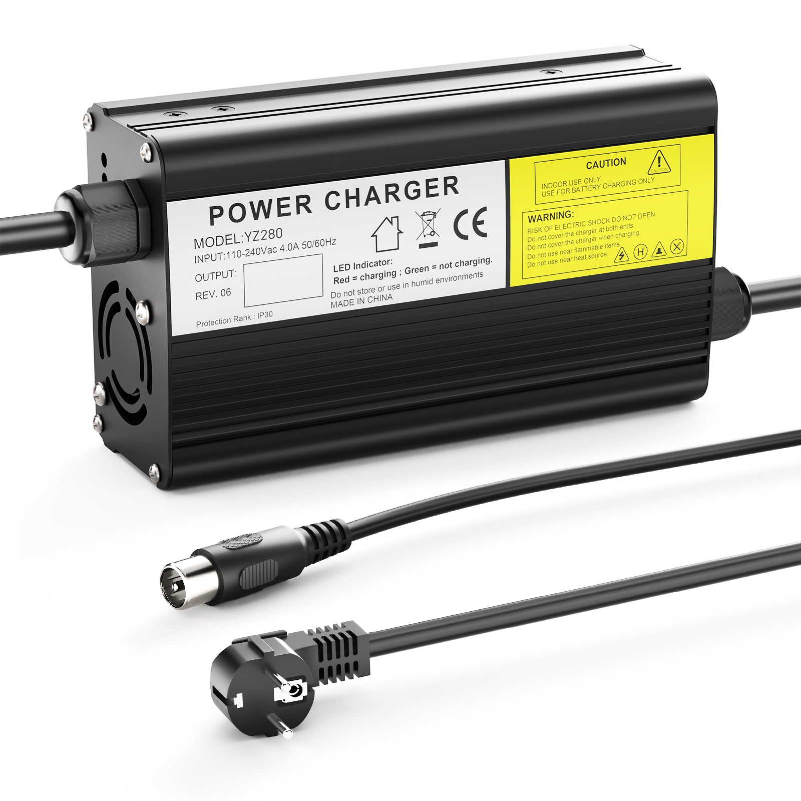 NOEIFEVO 55.2V-58.8V 4A carregador de bateria de chumbo-ácido para bateria de chumbo-ácido de 48V, carregador de motocicleta de dispositivo elétrico de scooter e-bike.