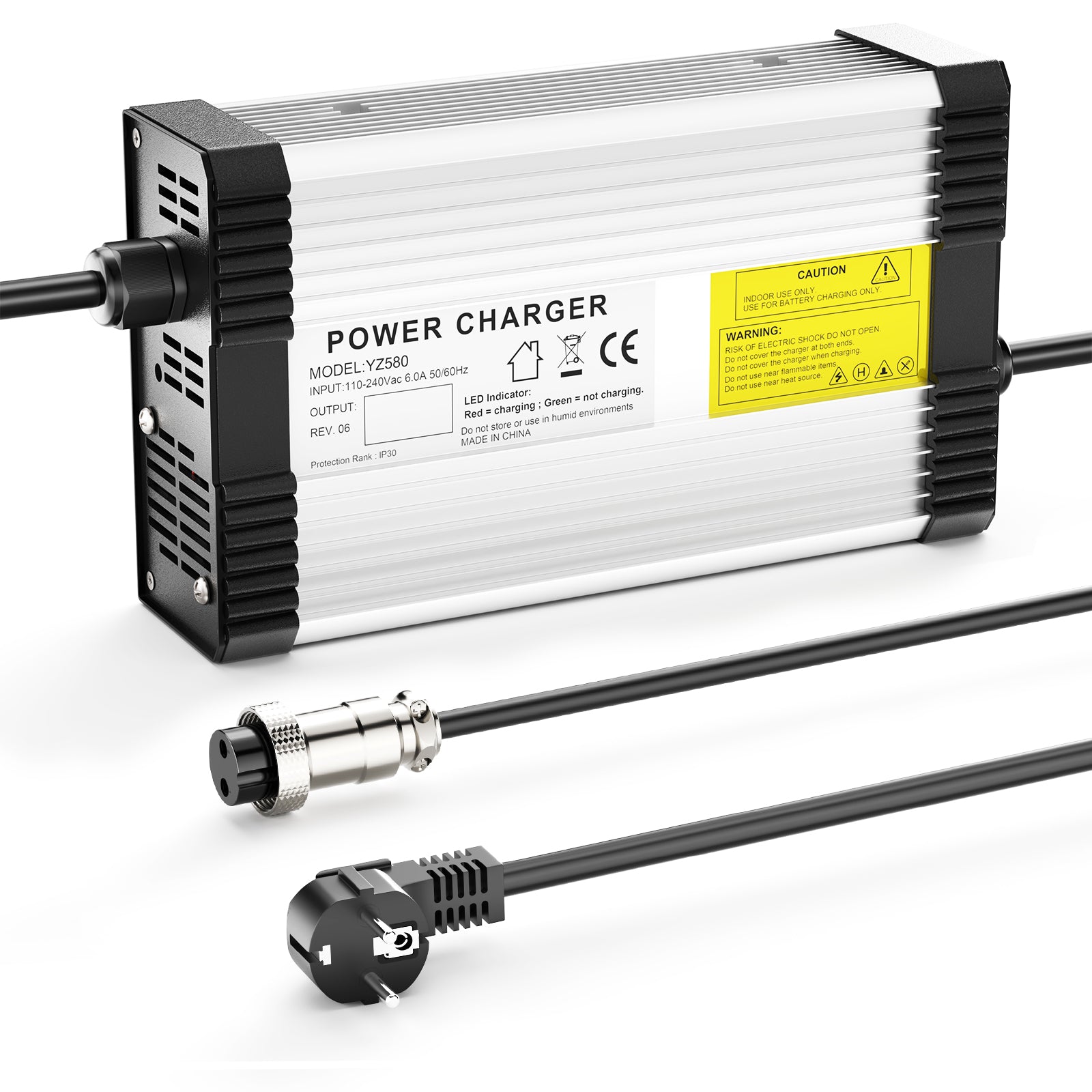 NOEIFEVO 69V-73.5V 5A Blybatterioplader til 60V blybatterier, med kølefan og automatisk afbrydelse