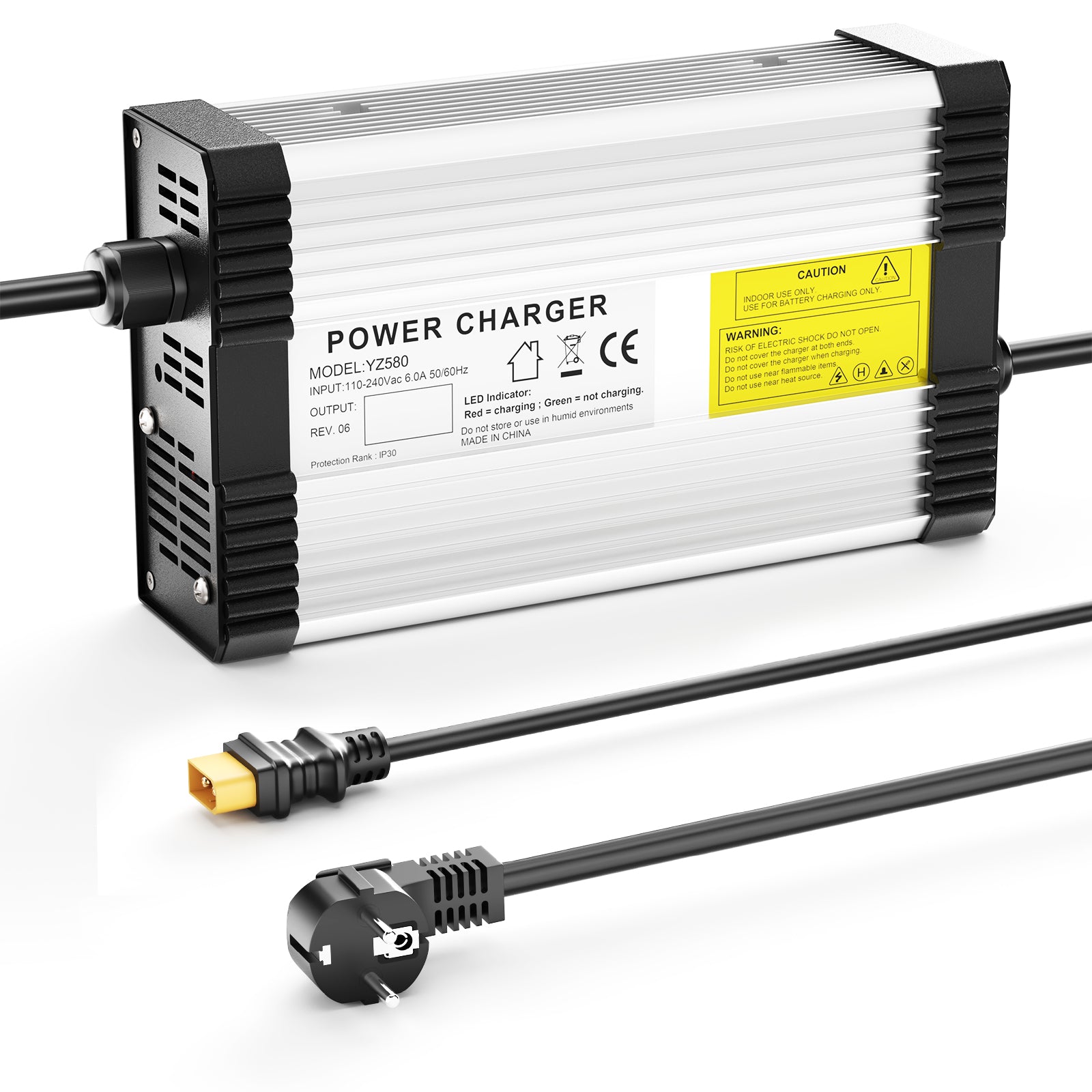 NOEIFEVO 16.8V 20A caricabatterie per batterie al litio 4S 14.8V 15V, con ventola di raffreddamento, spegnimento automatico.