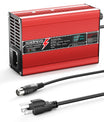 NOEIFEVO 54.6V 2A 2.5A 3A litiumladdare för 13S 48.1V Li-Ion Lipo-batterier, kylfläkt, automatisk avstängning(RED)