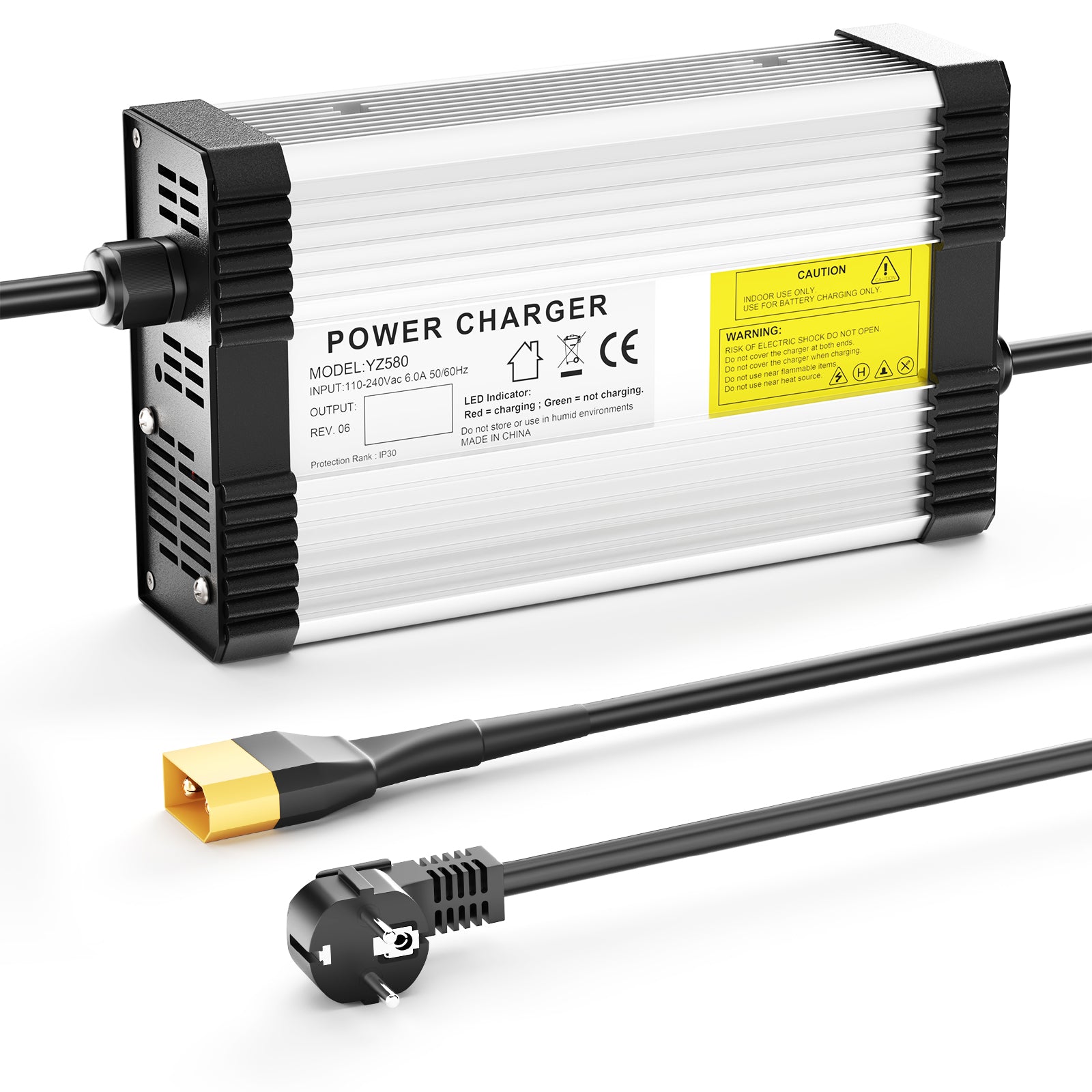 NOEIFEVO 16.8V 20A caricabatterie per batterie al litio 4S 14.8V 15V, con ventola di raffreddamento, spegnimento automatico.