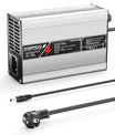 NOEIFEVO 50.4V 2A 2.5A 3A litiumladdare för 12S 44.4V Li-Ion Lipo-batterier, kylfläkt, automatisk avstängning