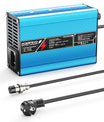 NOEIFEVO 12,6V 5A 6A 7A 8A 10A Caricabatterie Litio per batterie Li-Ion Lipo 3S 11,1V, ventilatore di raffreddamento, spegnimento automatico (BLU)