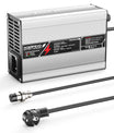 NOEIFEVO 50.4V 2A 2.5A 3A  nabíjačka lítium batérií pre 12S 44.4V Li-Ion Lipo batérie, chladící ventilátor, automatické vypnutie.