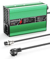 NOEIFEVO 37.8V 2A 3A 3.5A 4A Cargador de batería de litio para baterías Li-Ion Lipo 9S 33.3V, ventilador de refrigeración, apagado automático (VERDE)