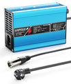 NOEIFEVO 12,6V 10A Caricabatterie Litio per batterie Li-Ion Lipo 3S 11,1V, ventilatore di raffreddamento, spegnimento automatico (BLU)