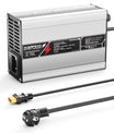 NOEIFEVO 46.2V  2A 3A 3.5A 4A Cargador de litio para baterías Li-Ion Lipo 11S 40.7V, con ventilador de refrigeración, apagado automático