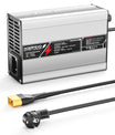 מטען ליתיום NOEIFEVO 37.8V 2A 3A 3.5A 4A עבור סוללות Li-Ion Lipo 9S 33.3V, עם מאוורר קירור, כיבוי אוטומטי