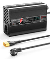 מטען ליתיום NOEIFEVO 29.4V 4A עבור סוללות Li-Ion Lipo 7S 25.9V, עם תצוגת LCD, מאורר קירור, כיבוי אוטומטי.