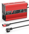 NOEIFEVO 42V 2A 3A 3.5A 4A Caricabatterie al Litio per batterie Li-Ion Lipo 10S 37V, Ventola di raffreddamento, Spegnimento automatico (ROSSO)