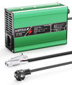 NOEIFEVO Cargador de Litio 46.2V 4A para baterías 11S 40.7V Li-Ion Lipo, con ventilador de refrigeración, apagado automático (VERDE).