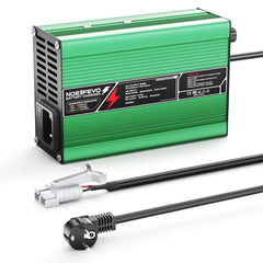 Caricabatterie NOEIFEVO 46.2V  2A 3A 3.5A 4A per batterie Li-Ion Lipo 11S 40.7V, con ventilatore di raffreddamento e spegnimento automatico (VERDE)