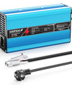 NOEIFEVO 42V 10A 10S Lithium-Batterieladegerät, für 10S 37V Li-Ion Batterie, automatische Abschaltung, Aluminiumgehäuse, mit Lüfter(blau)