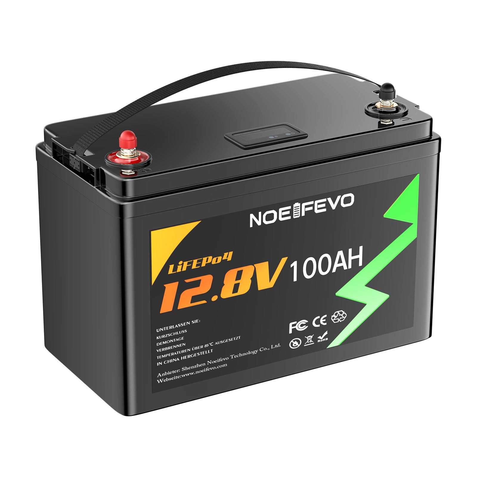 NOEIFEVO N100 12V 100AH litiumjärnfosfatbatteri LiFePO4-batteri med 100A BMS