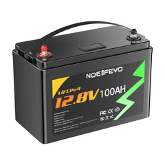 NOEIFEVO N100 12V 100AH Bateria de Fosfato de Lítio LiFePO4 Bateria com 100A BMS