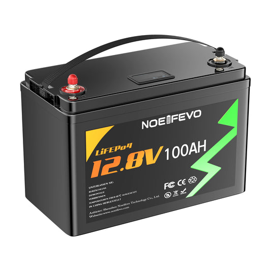 NOEIFEVO N100 12V 100AH lithium ijzer fosfaat batterij LiFePO4 met 100A BMS