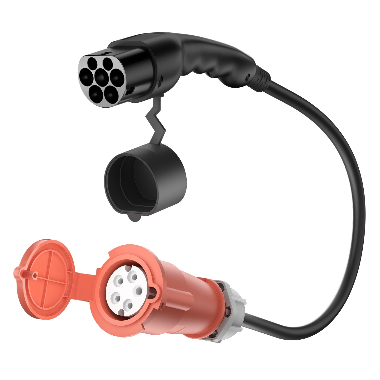 Adattatore di ricarica EV tipo 1 a tipo 2, 32 A, adattatore EV, cavo di ricarica, convertitore per veicoli elettrici, SAE J1772, IEC 62196-2 Adattatore di ricarica EV tipo 1 a tipo 2, 32 A, adattatore EV, cavo di ricarica, convertitore per veicoli elettrici, SAE J1772, IEC 62196-2