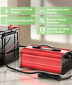 NOEIFEVO Caricabatterie al litio 58.8V 25A per batteria al litio 51.8V (48V) 14S Li-Ion-LiPo, display LCD, corrente regolabile, caricabatterie per bicicletta elettrica, monopattino, moto elettrica