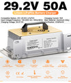 NOEIFEVO 29.2V 50A snellader voor 24V 25.6V lithium LiFePO4-accu, waterdicht, 0V BMS-activering
