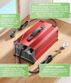 NOEIFEVO Caricabatterie al litio 58.8V 25A per batteria al litio 51.8V (48V) 14S Li-Ion-LiPo, display LCD, corrente regolabile, caricabatterie per bicicletta elettrica, monopattino, moto elettrica